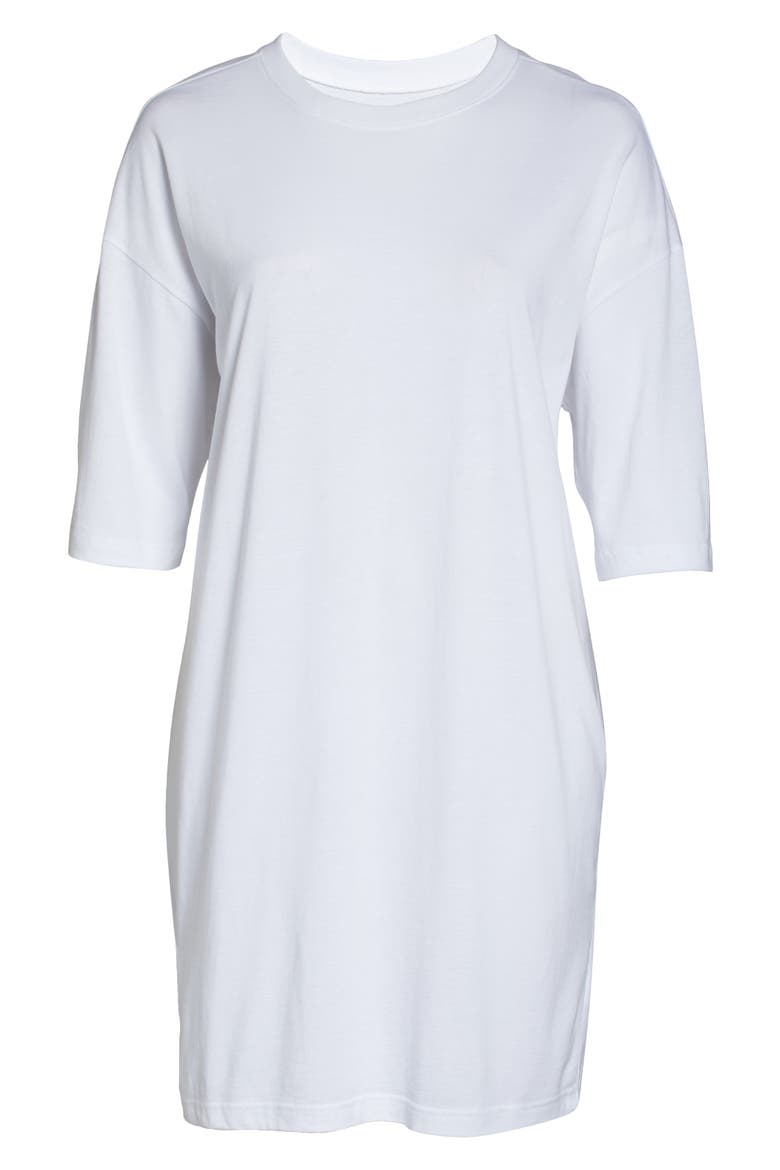 T-Shirt Dress, Alternate, color, WHITE