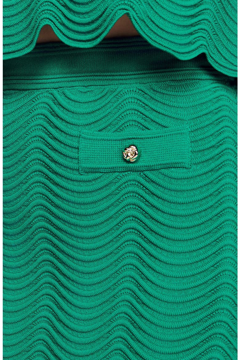 Short knit skirt, Alternate, color, Emeuraude green