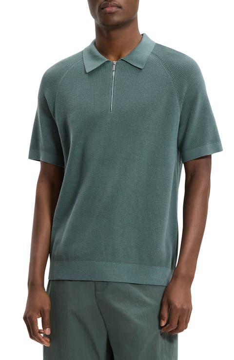 Tactile Cotton Quarter Zip Polo