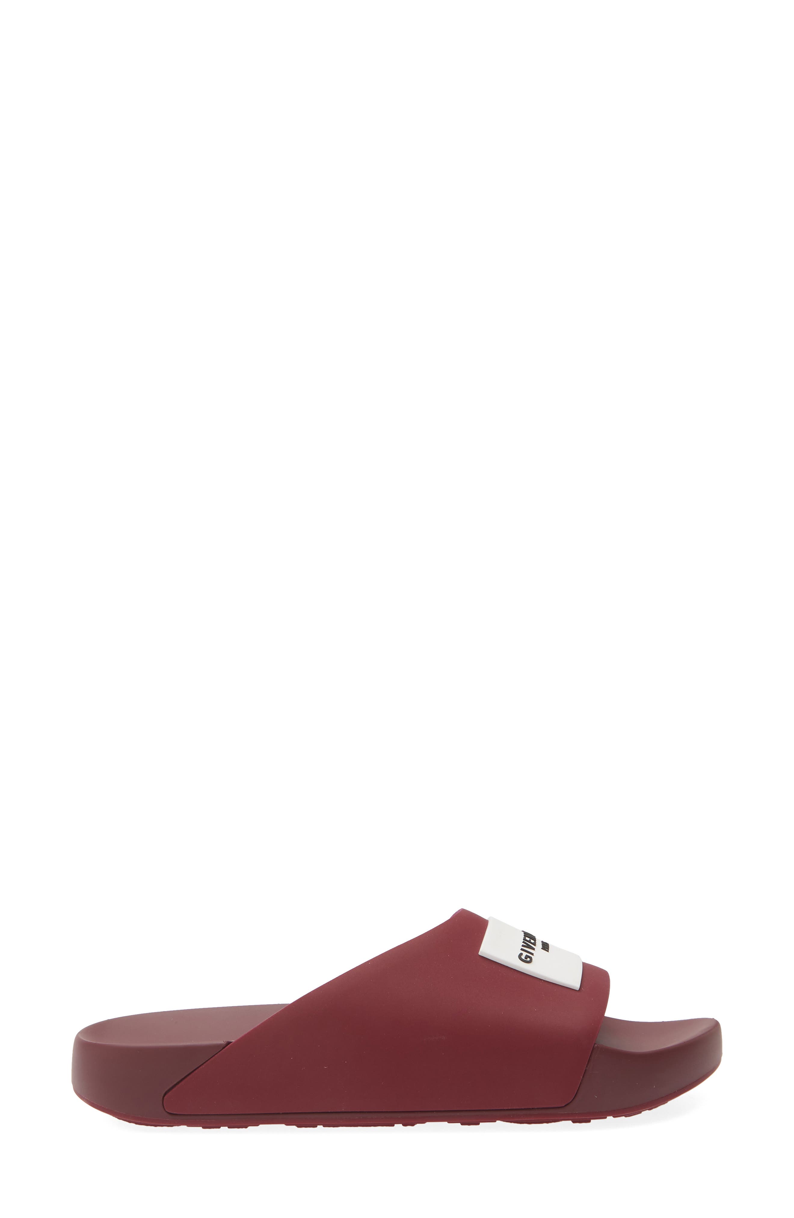Label Slide Sandal, Alternate, color, RED CHERRY