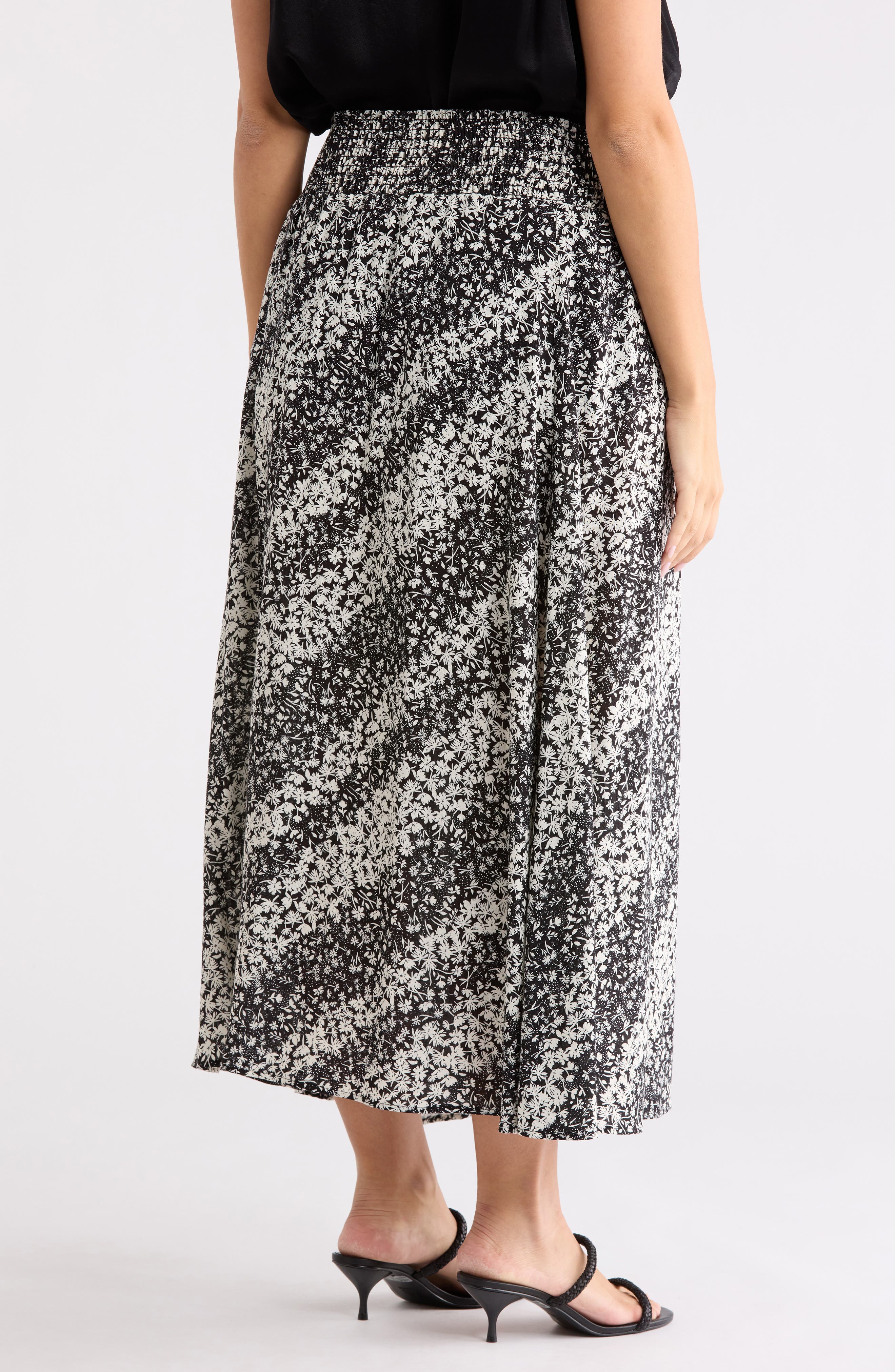 Smocked Waist Midi Skirt - image 2