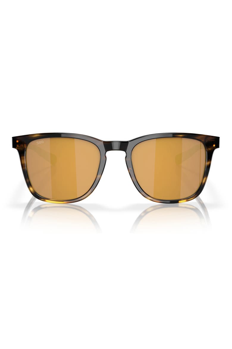 Sullivan 53mm Mirrored Square Sunglasses, Main, color, TORTOISE/ GOLD MIRROR