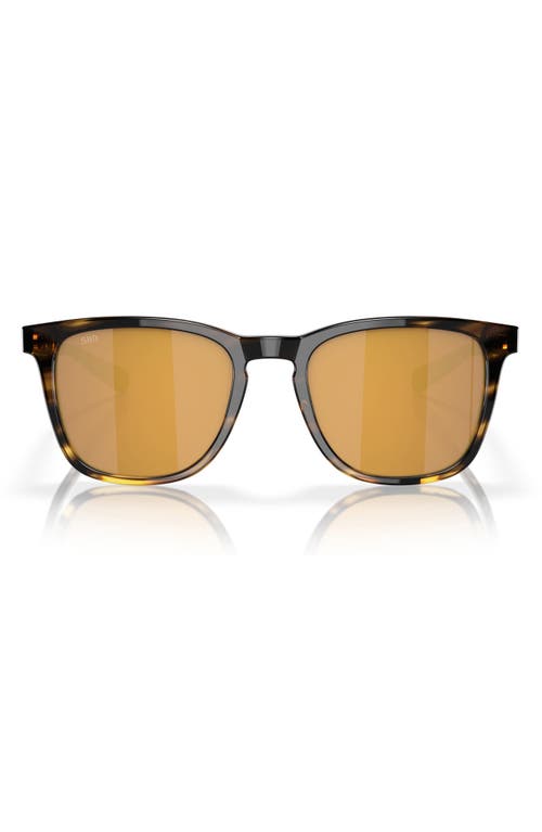 Costa Del Mar Sullivan 53mm Mirrored Square Sunglasses In Brown