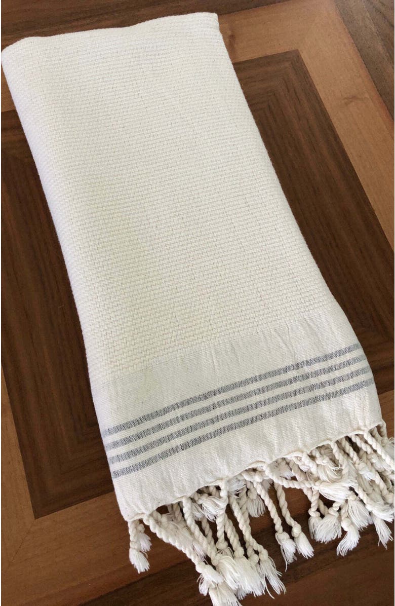 Olive & Linen Whisper Weight Natural Turkish Hand Towel  - Set of 2, Alternate, color, 