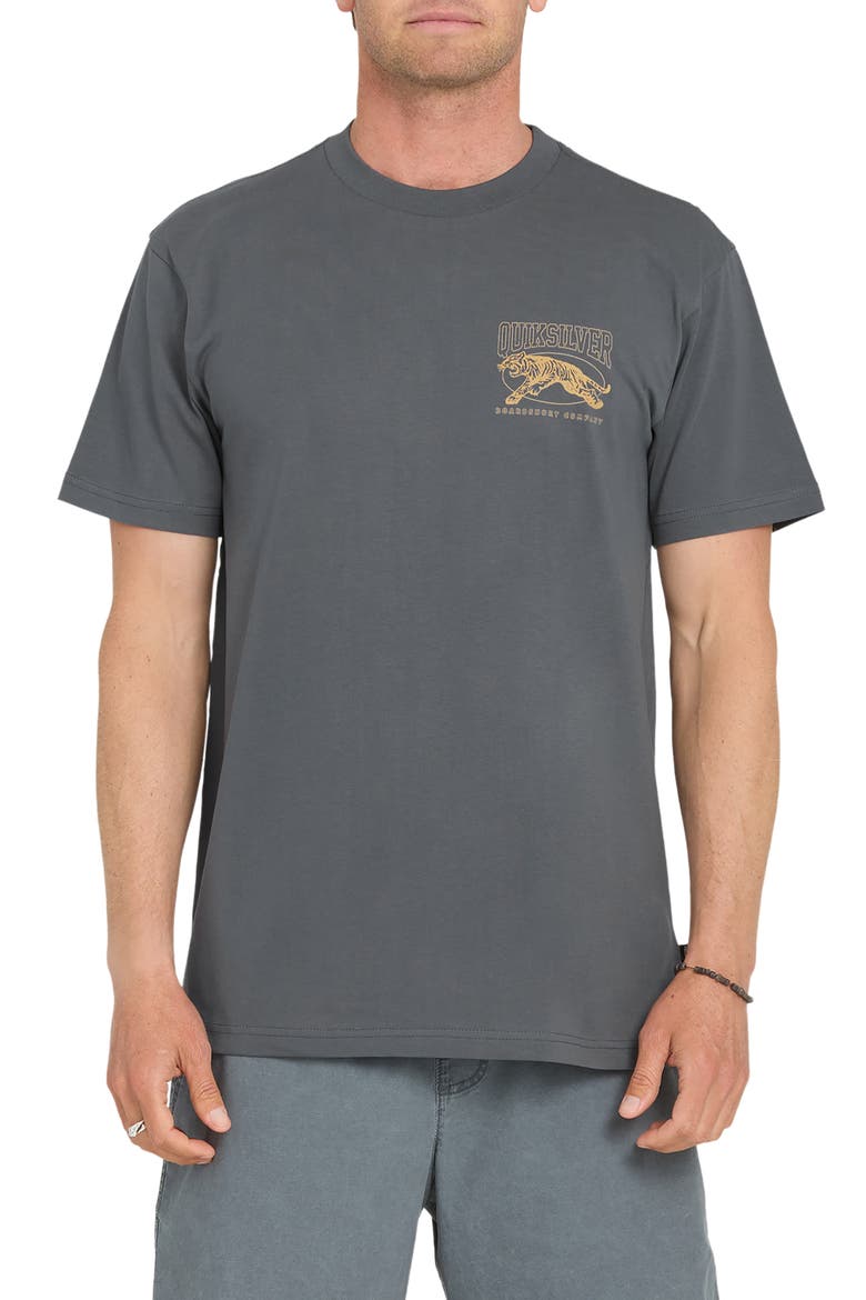 Tiger Style Short Sleeve Graphic T-Shirt, Main, color, IRON GATE