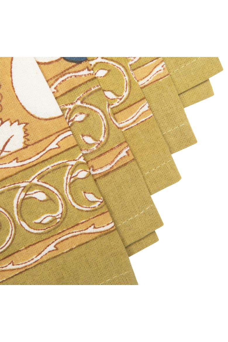 Forest Harvest Napkins, Alternate, color, Mustard/Blue 19" x 19"