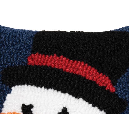 C & F Home C&f Home Christmas Winter Snowman Wishes Snowman Face On Black Background Small Petite Accent Hooked In Multi