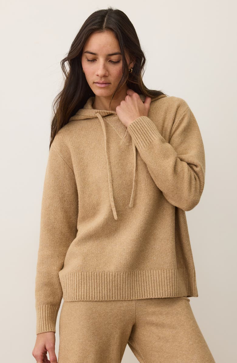 Marine Layer Chalet Knit Hoodie, Alternate, color, Toffee