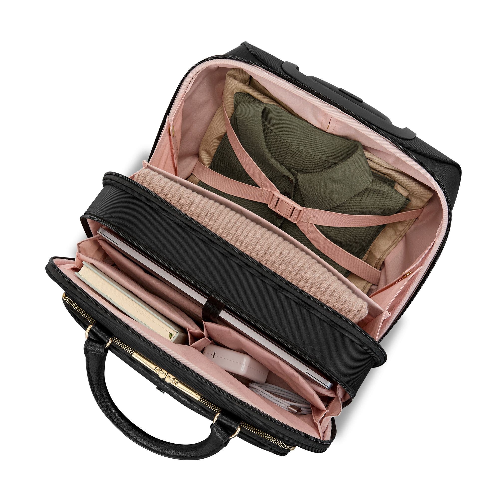 Samsonite Mobile Solution 2 Spinner Mobile Office, Alternate, color, Black