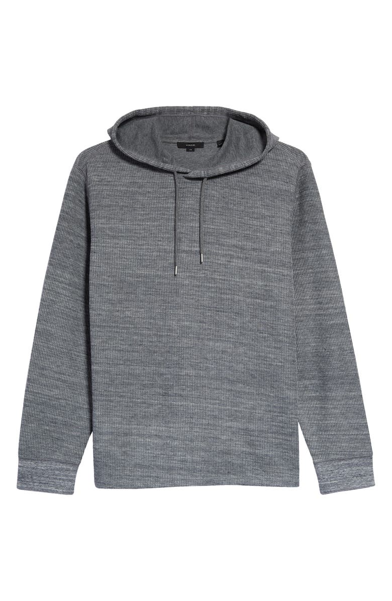 Vince Thermal Stretch Cotton Blend Hoodie, Alternate, color, 