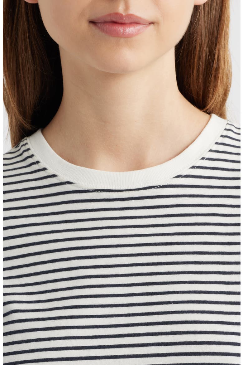 The Stripe Baby Tee, Alternate, color, NAVY MULTI
