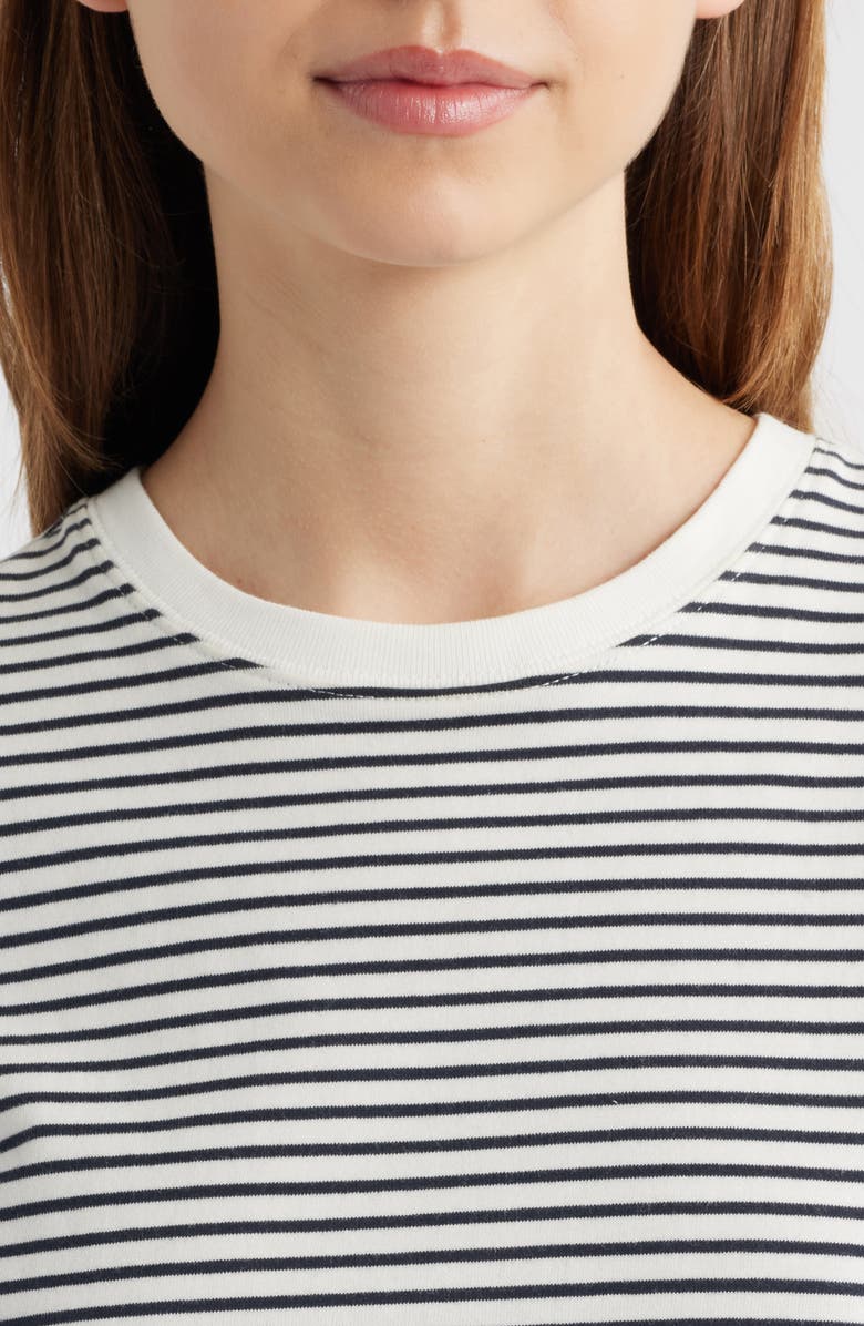 FRAME The Stripe Baby Tee, Alternate, color, Navy Multi