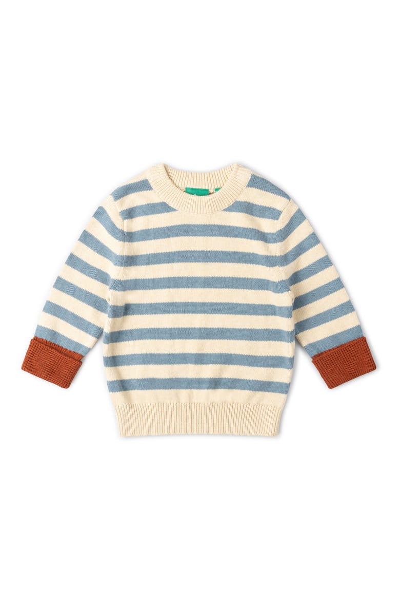 Kids' Stripe Organic Cotton Sweater, Main, color, BLUE