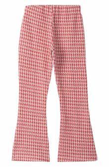 Hatley Kids' Houndstooth Check Flare Cotton Pants