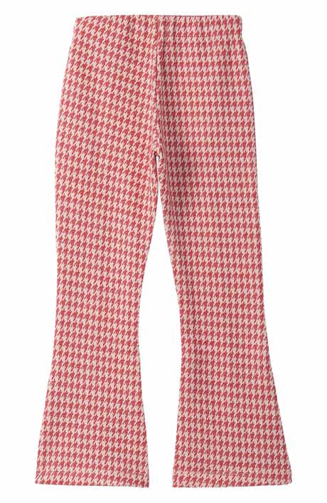 Hatley Kids' Houndstooth Check Flare Cotton Pants