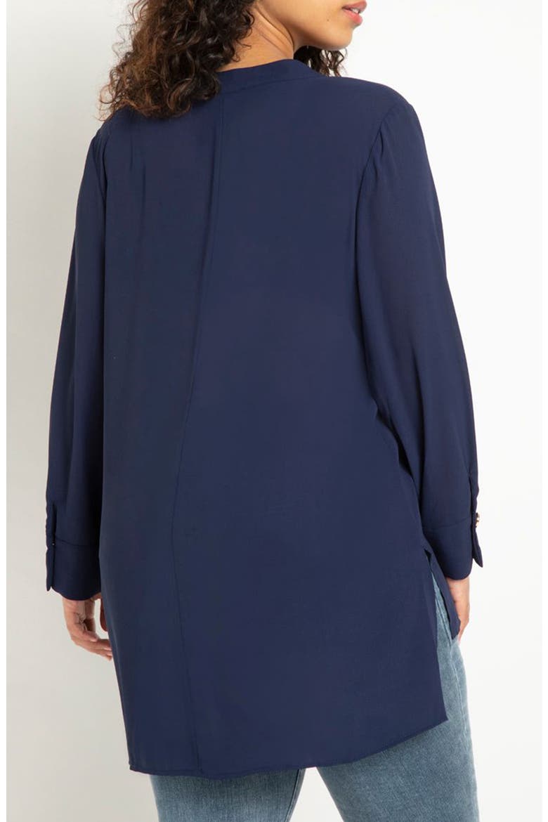 Mandarin Collar Tunic, Alternate, color, EVENING BLUE
