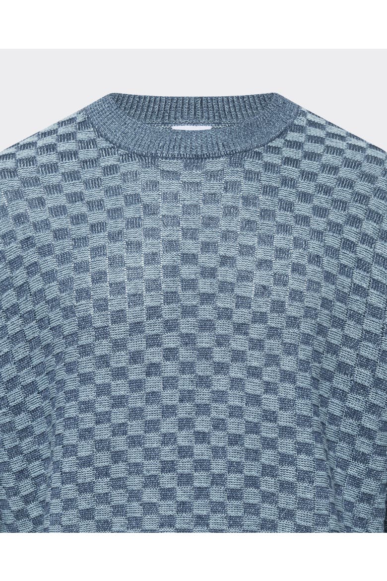 Knit Basketweave Sweater, Alternate, color, Blue
