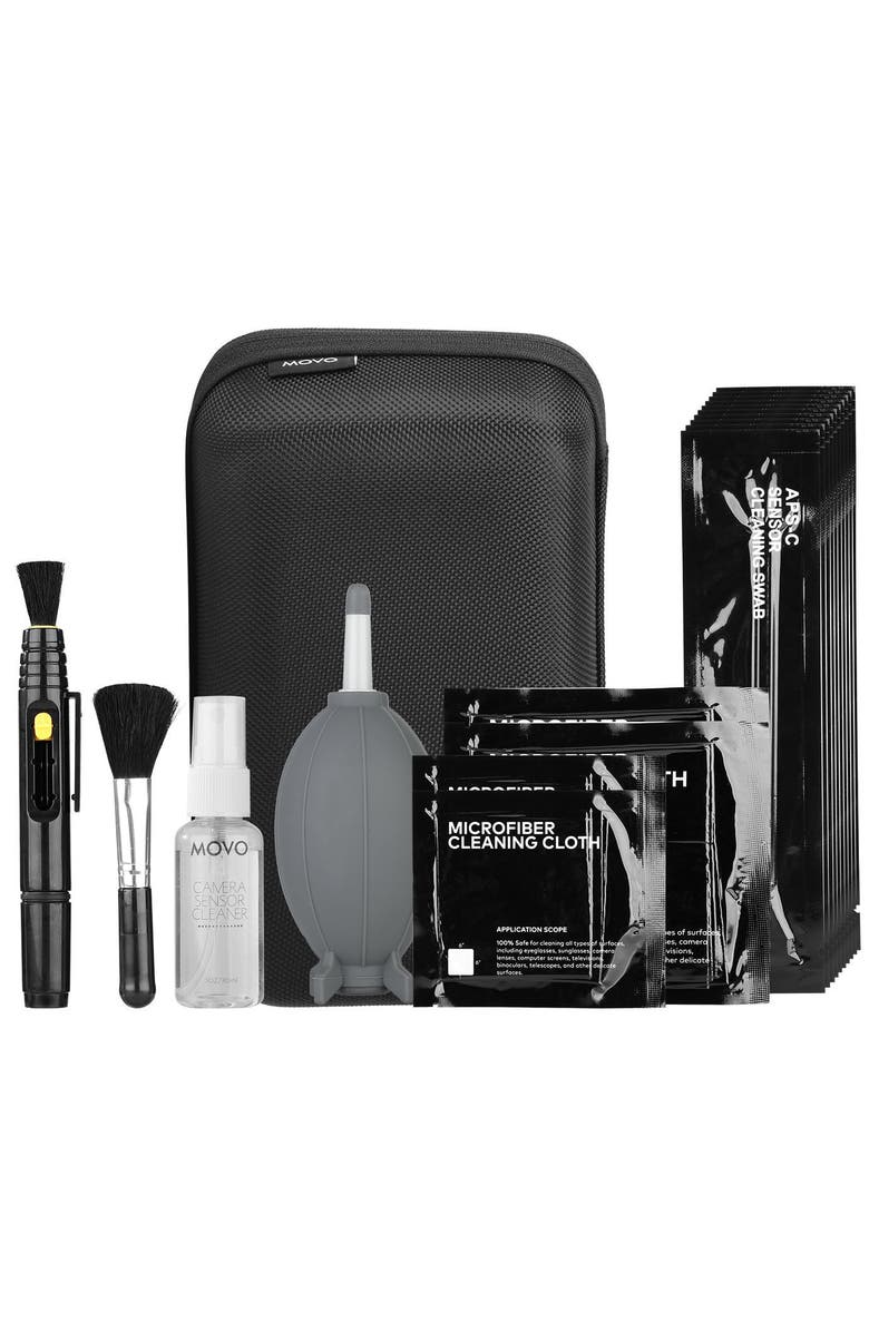 MOVO Deluxe Essentials Camera Sensor Cleaning Kit for DSLR Cameras, Main, color, Black