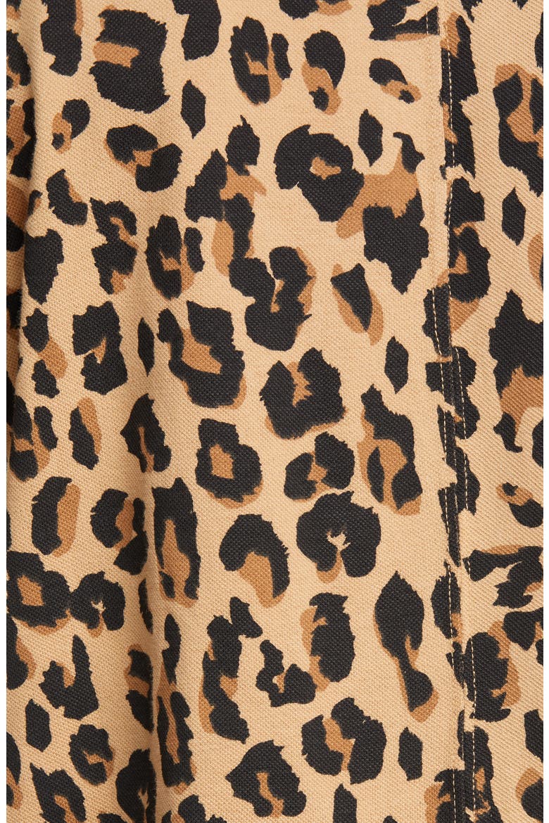 Leopard Piqué Polo, Alternate, color, CAMEL