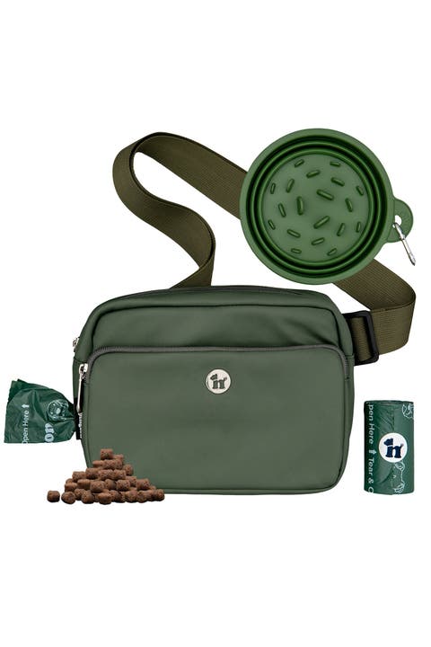 3-in-1 Dog Walking Bag with Waste Bags plus Travel Bowl