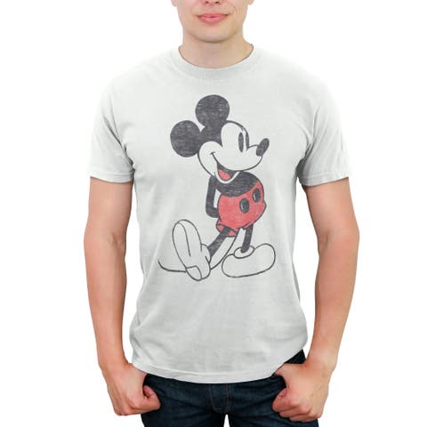 Men's Mickey & Friends Distressed Mickey Mouse Pose  Graphic T-Shirt