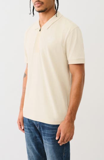 Zip Cotton Polo