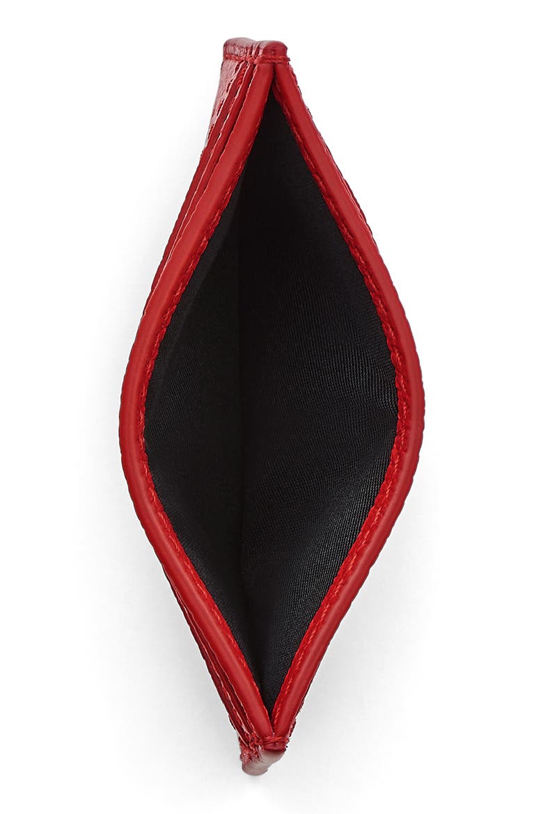 The Leather Card Case, Alternate, color, TRUE RED