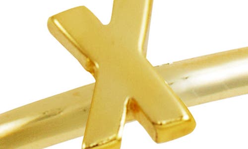 Savvy Cie Jewels 18k Yellow Gold Plated Initial Ring In Gold O