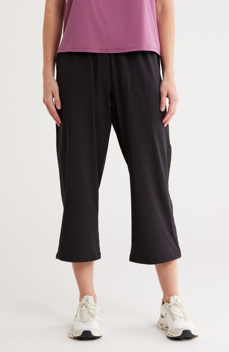 Z by Zella Interval Utility Crop Pants, Main, color, Black