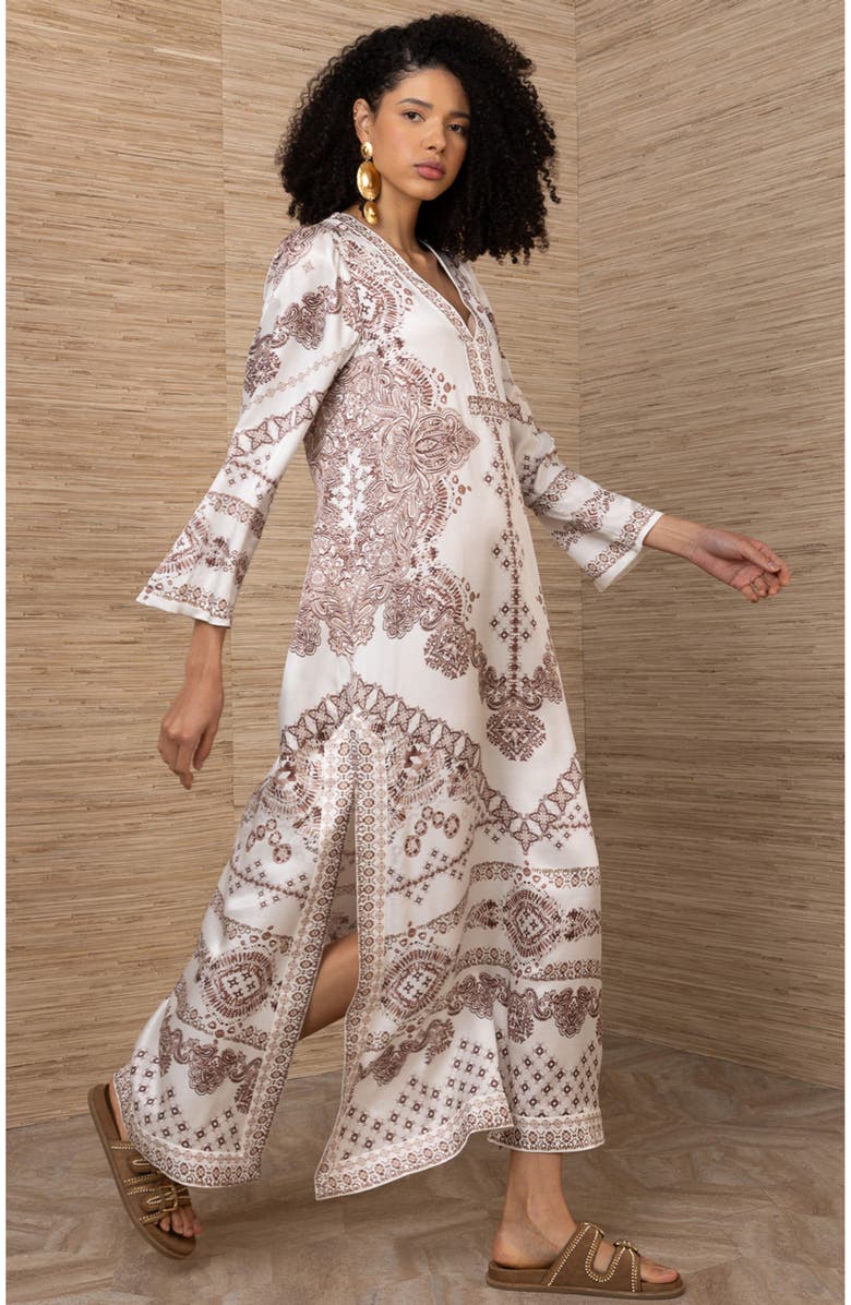 Hale Bob Bridie Charmeuse Dress, Alternate, color, Ivory