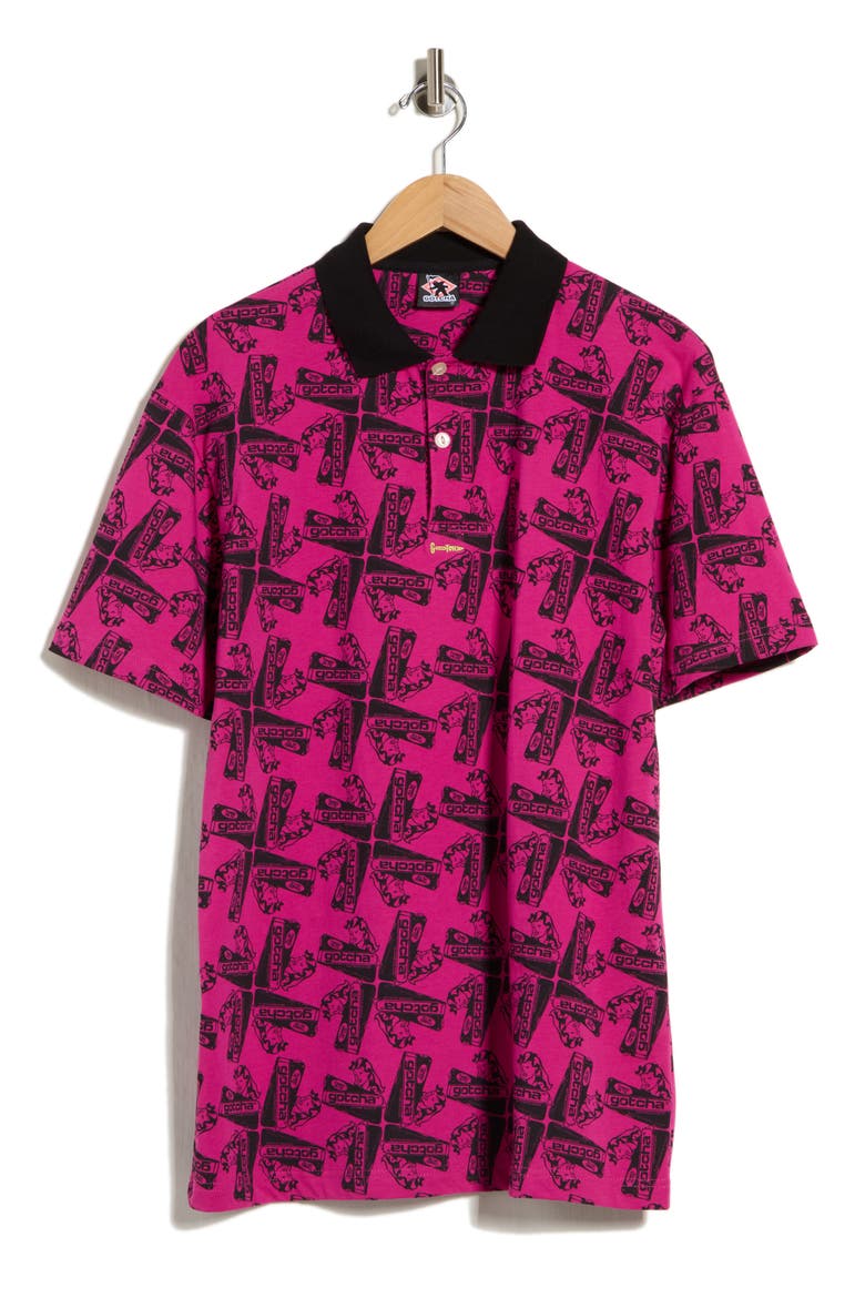 San Jose Cotton Polo, Main, color, FUCHSIA RED