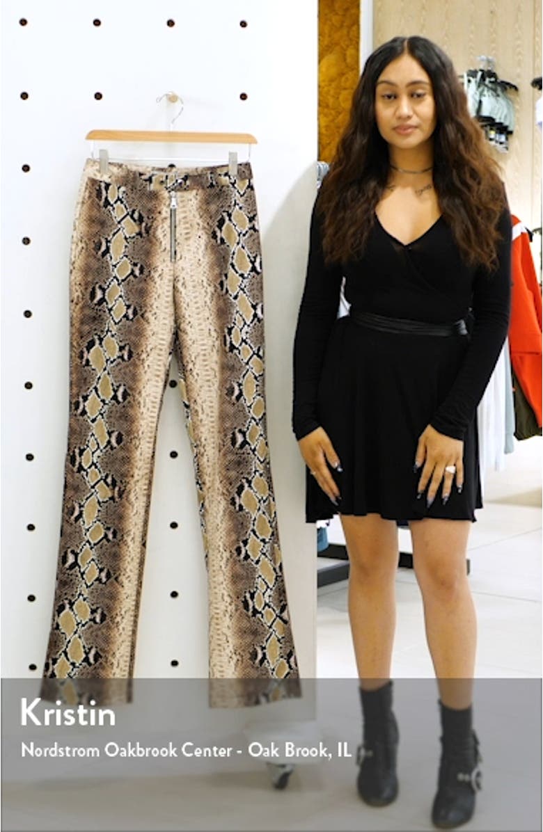Brandy Snakeskin Print High Waist Pants, sales video thumbnail