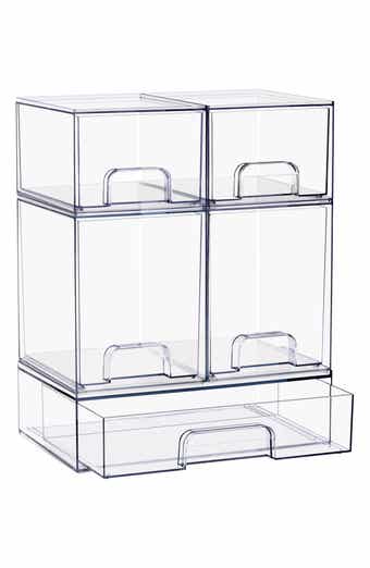 5-Piece Clear Stackable Storage Bins
