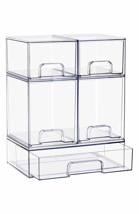 5-Piece Clear Stackable Storage Bins