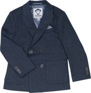 Appaman Kids' Pinstripe Double Breasted Blazer