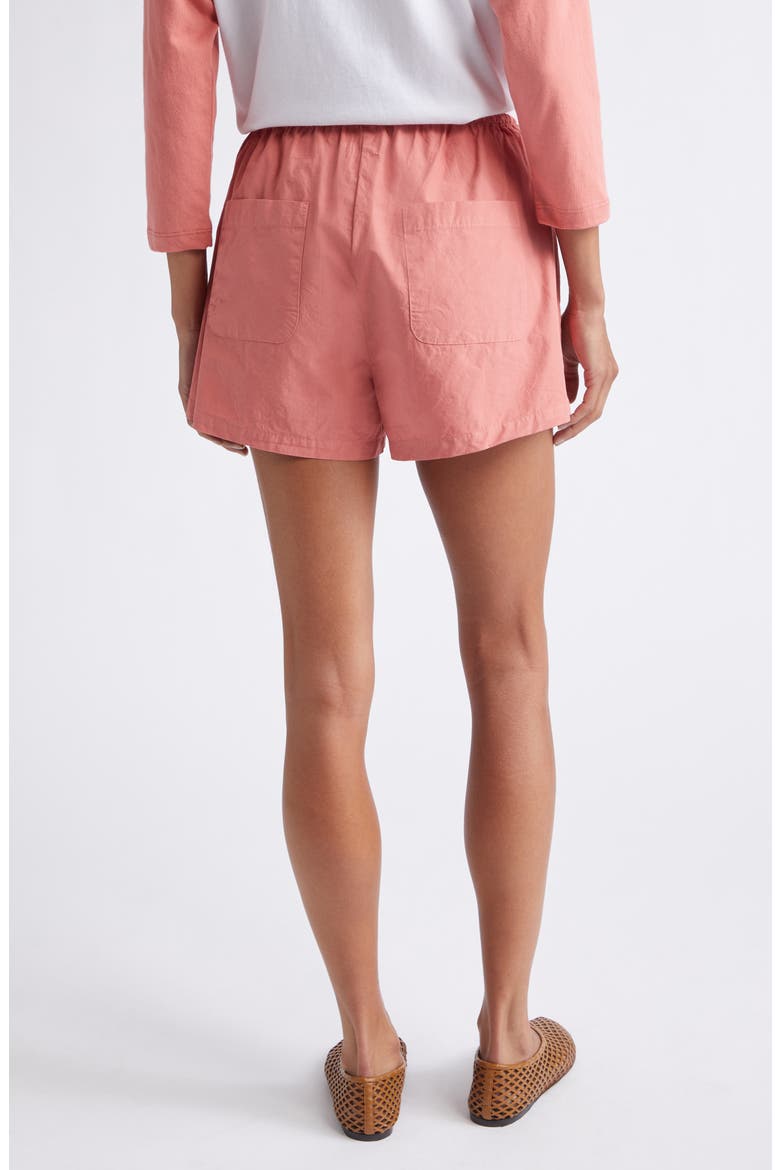 Kyoto Patch Pocket Cotton Drawstring Shorts, Alternate, color, CARNATION