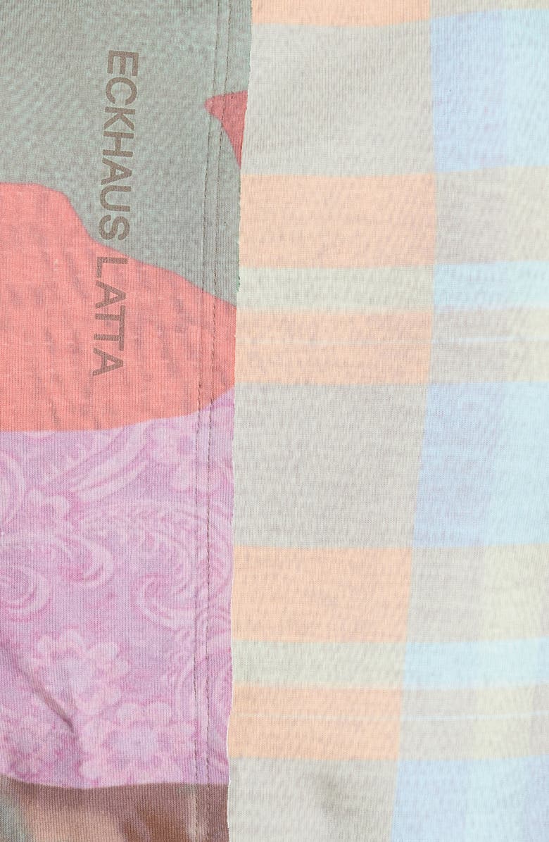 Eckhaus Latta Patch Print Lapped Cotton Jersey Tank, Alternate, color,