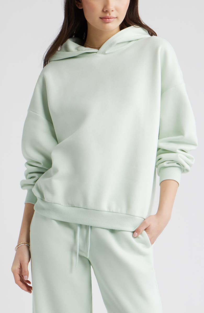 BP. Relaxed Fleece Hoodie, Alternate, color, Green Cloud