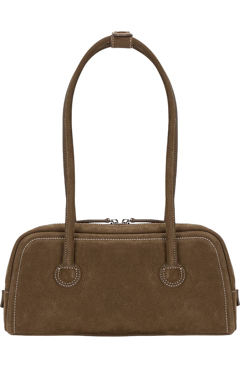 MARGESHERWOOD Soft Boston Leather Shoulder Bag, Alternate, color, Chestnut Nubuck