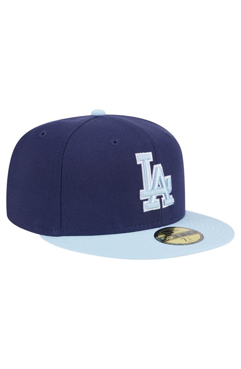 New Era Men's New Era Navy/Light Blue Los Angeles Dodgers Color Pack 2-Tone 59FIFTY Fitted Hat, Alternate, color, Navy