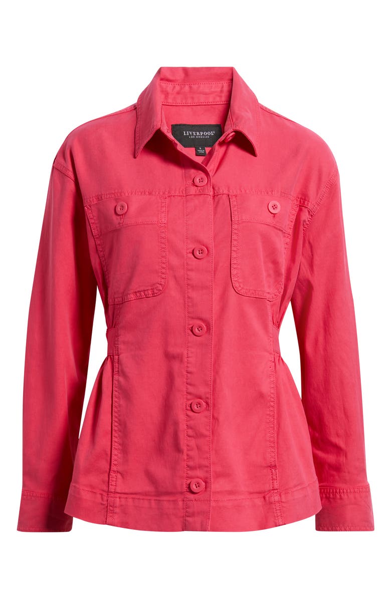 Liverpool Los Angeles Relaxed Tie Waist Shacket, Main, color, Diva Pink
