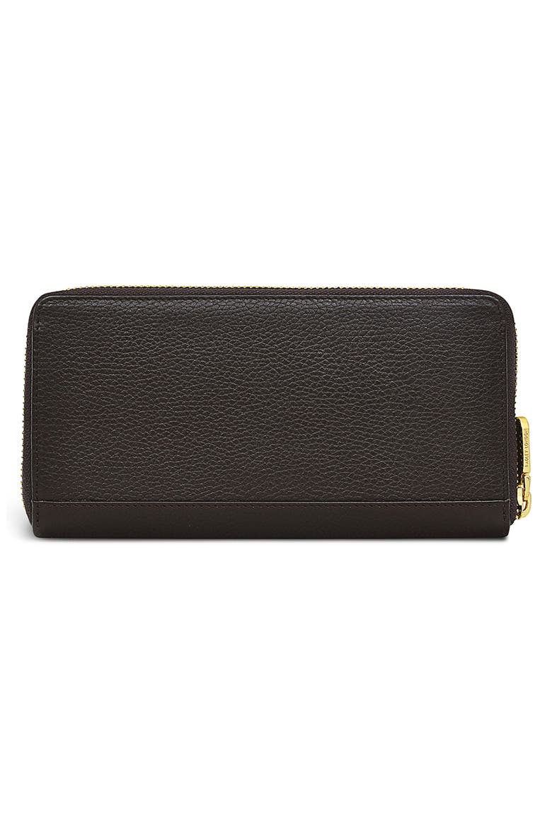 Scottie Stamp Bifold Leather Wallet, Alternate, color, DARK OAK