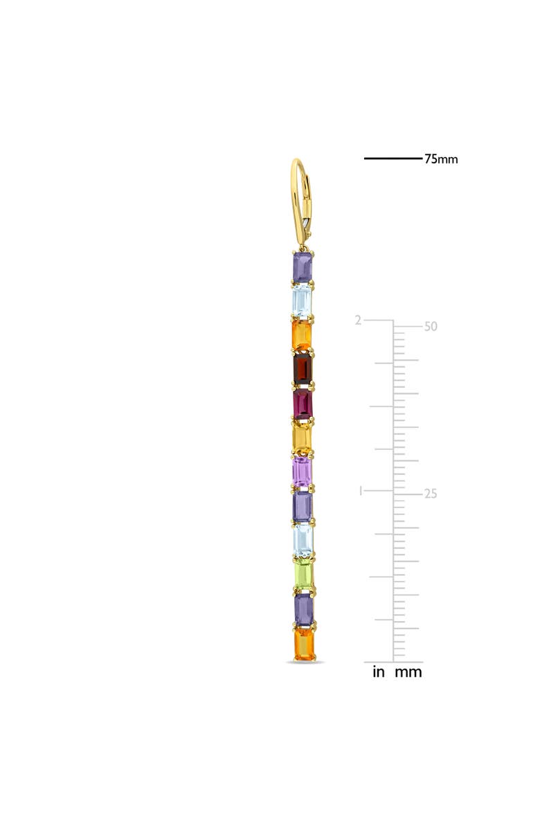 Julianna B. Multi-Gemstone Linear Drop Earrings 14k, Alternate, color, Yellow Gold