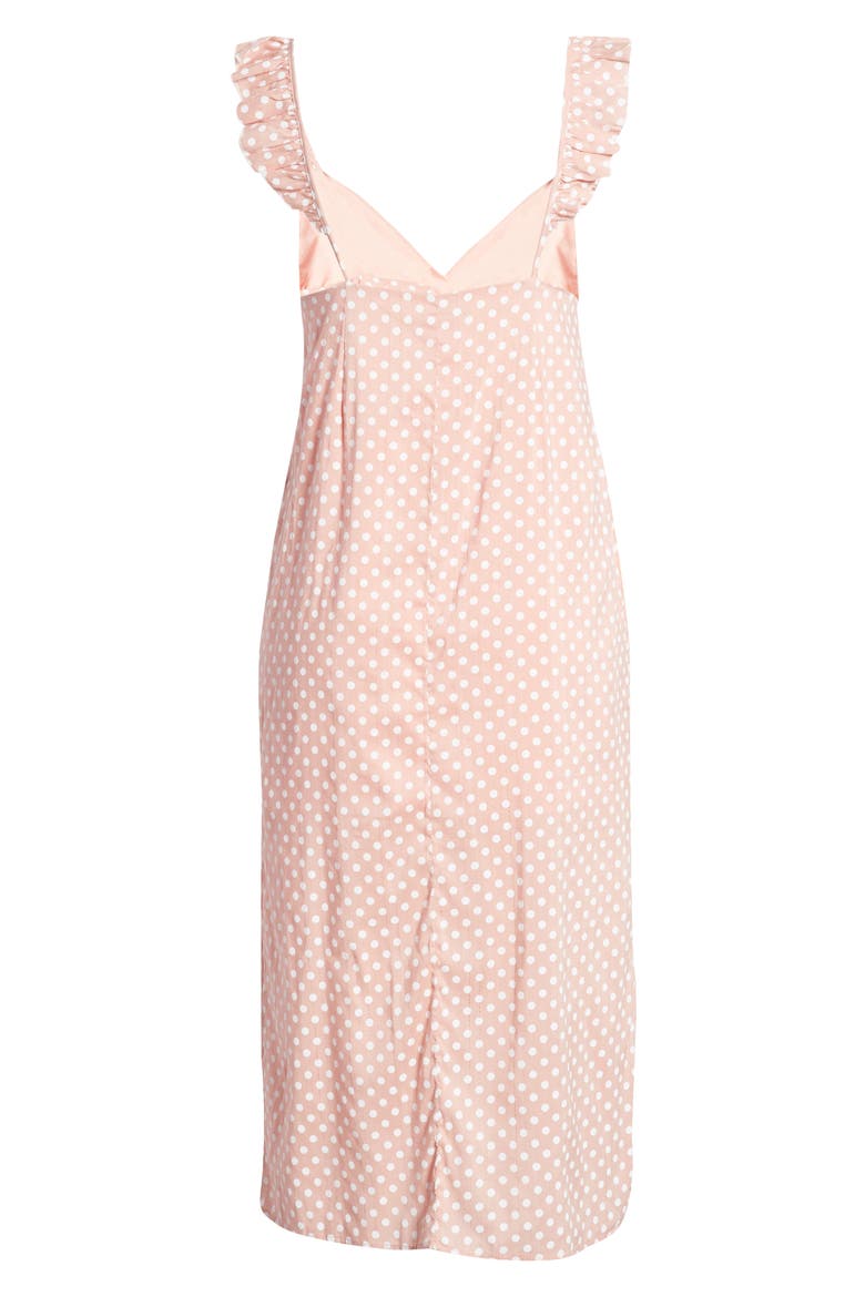 Polka Dot Slipdress, Alternate, color, PINK/ WHITE