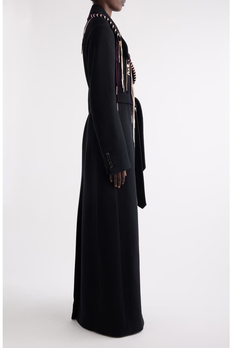Rafaella Whipstitched Wool Blend Coat, Alternate, color, BLACK