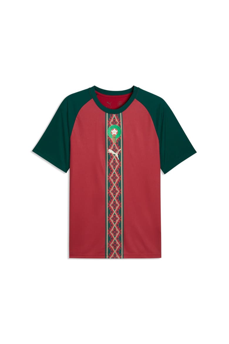 Men's Puma Crimson Morocco National Team Pre-Match Jersey, Alternate, color, Crimson