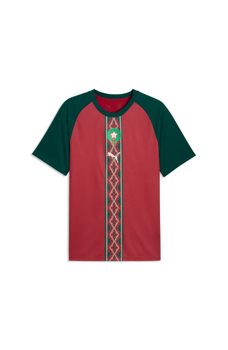 PUMA Men's Puma Crimson Morocco National Team Pre-Match Jersey, Alternate, color, Crimson