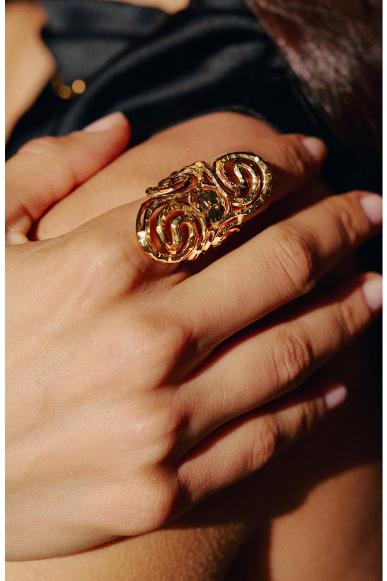 Eternal Spiral Ring, Alternate, color, Gold