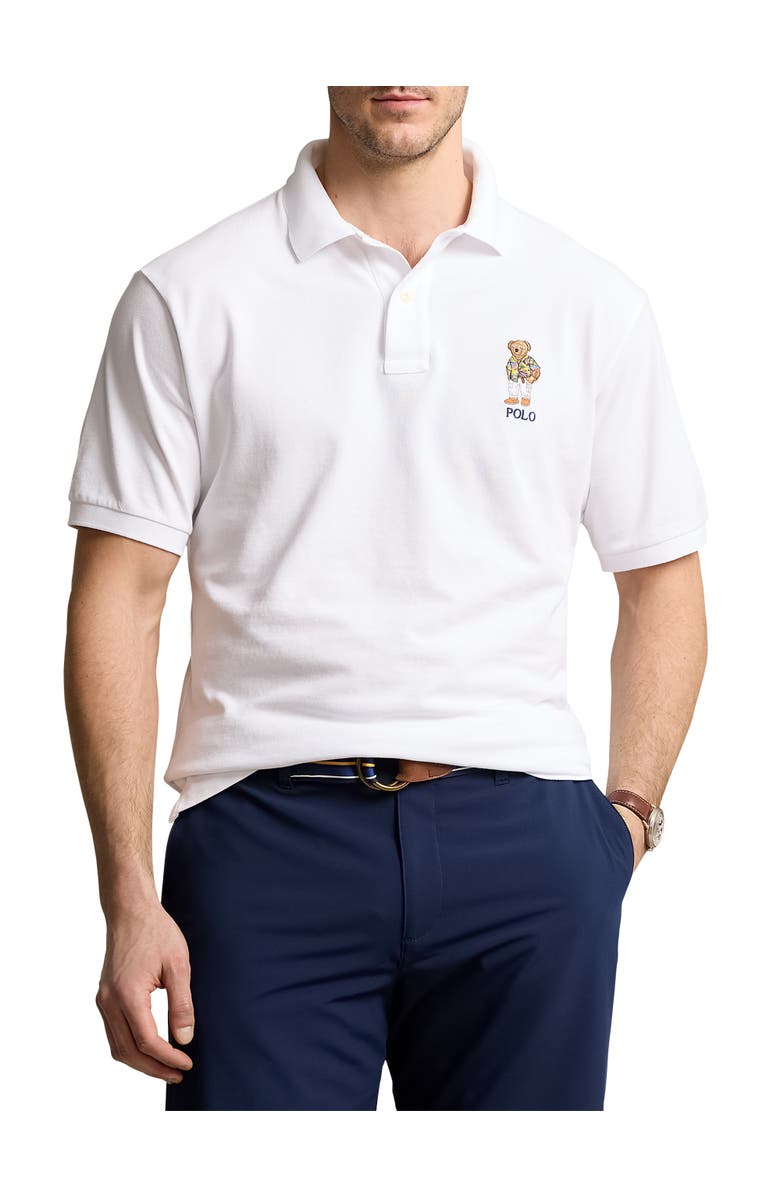 Polo Ralph Lauren Big & Tall Beach Club Bear Mesh Polo Shirt, Main, color, 