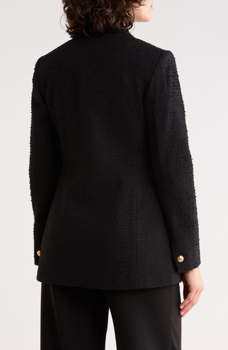 LK Bennett Mariner Tweed Longline Jacket, Alternate, color, Black